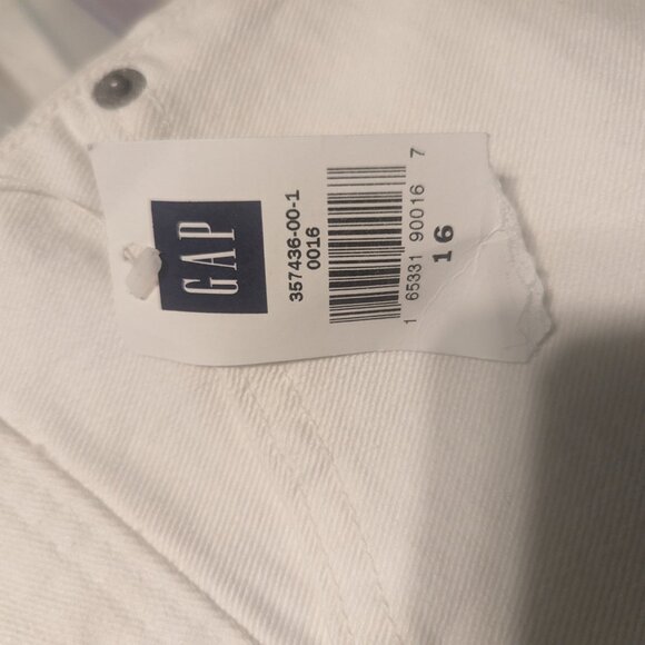GAP white denim cropped pants - Picture 6 of 9